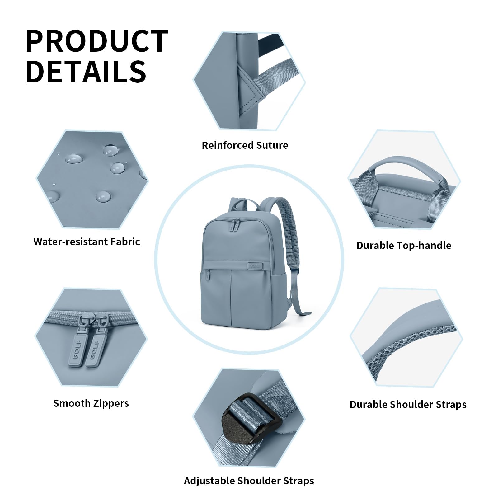 GOLF SUPAGS Zaino per Laptop per Donna Zaino Casual da Lavoro Viaggio per Insegnante Dottore Infermiera Borsa per Laptop