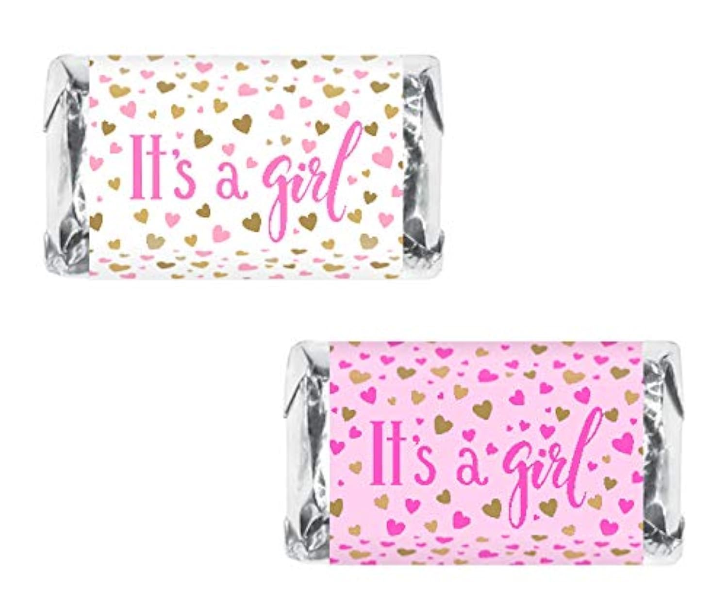 Autocollants roses fête prénatale It's a Girl - Lot de 60 stickers ronds pour baby shower