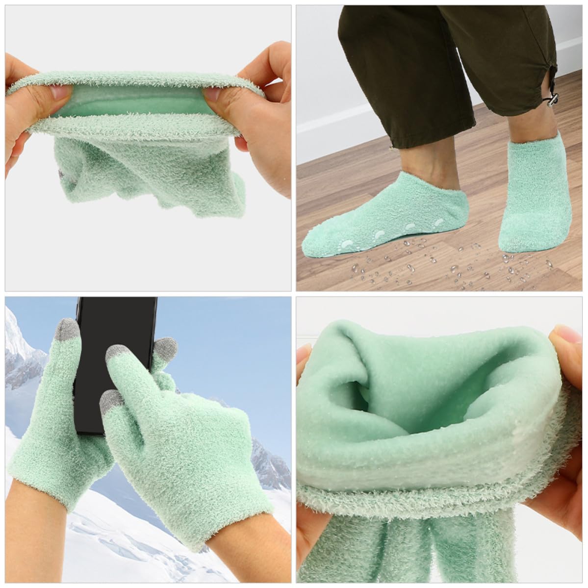 Touchscreen mit Pflegenden Inhaltsstoffen Feuchtigkeitsspendende Paar 2 Handschuhe aus Spandex und Angenehmem Tragekomfort für Sport und Büro
