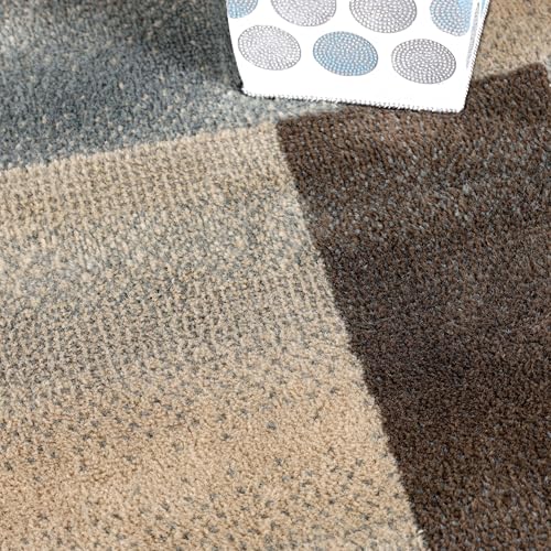 Tapete decorativo superior interior redondo 8' gris miniatura 5