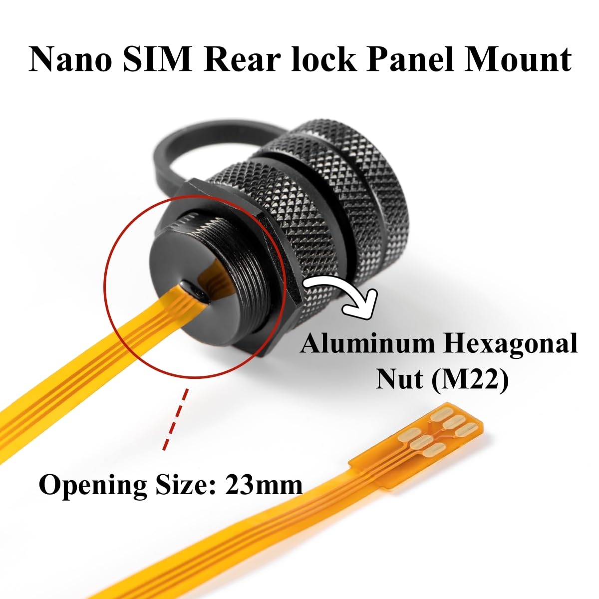 Cable de extensión de tarjeta nano SIM IP67 para exteriores, montaje en panel macho a hembra, extensor flexible FPC, cable adaptador plano nano SIM, cable adaptador plano para 4G/LTE, 5G