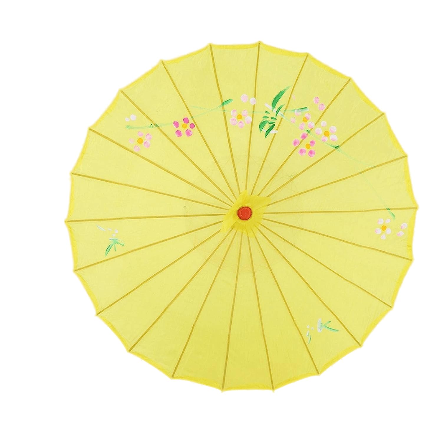 TIPTOP DECORATION Parasol Japanese Traditional Umbrella (33 Inch) (Authentic) (Handmade) (1 Piece) (Yellow)