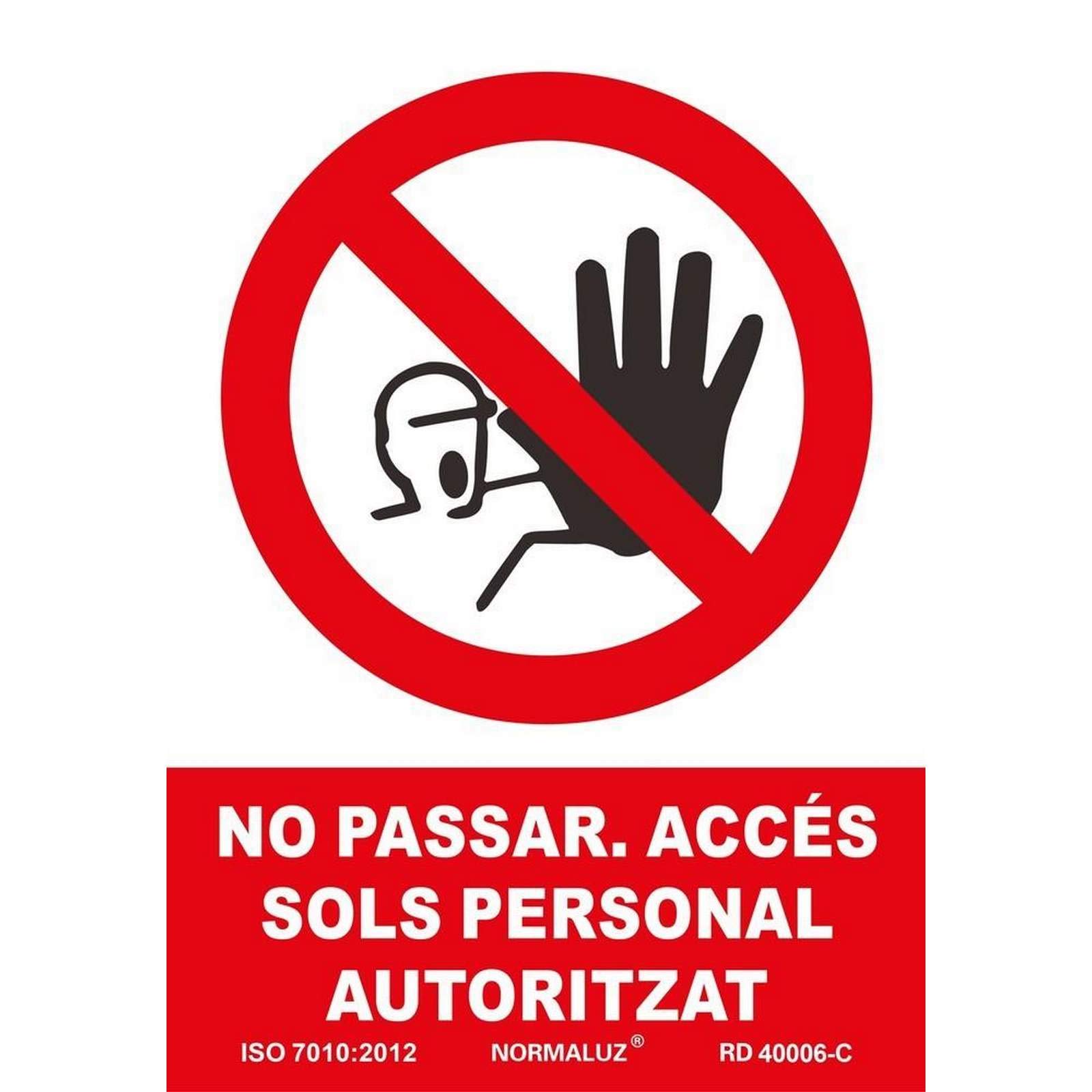 Normaluz Hinweisschild „Nur Für Personal Zugelassen“ – PVC, 30 X 40 Cm, Für Sicherheit & Ordnung