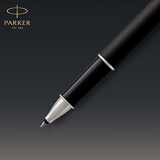 Parker Sonnet Rollerball Pen, Fine Point Black Ink, Matte Black & Chrome (1931523)