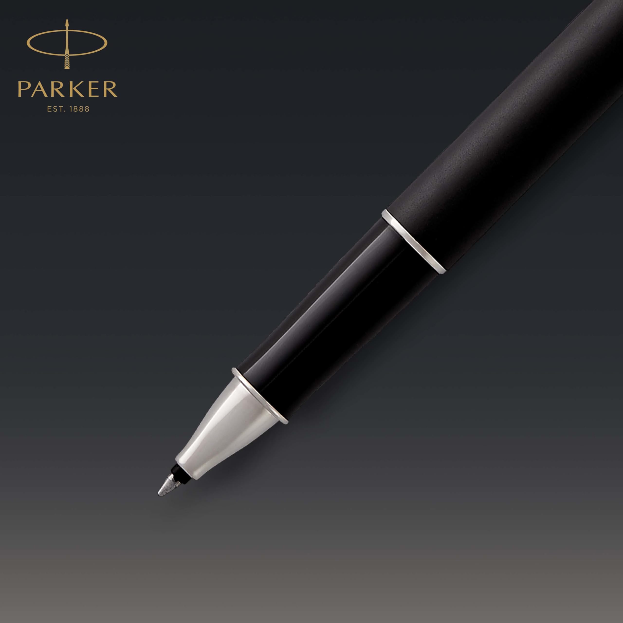 Parker Sonnet Rollerball Pen, Fine Point Black Ink, Matte Black & Chrome (1931523)