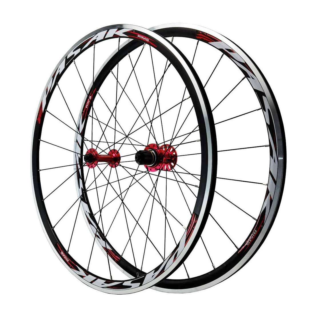 Juego De Ruedas De Bicicleta De Carretera 700C Ruedas Traseras Y Delanteras con Freno De C/V 100/130mm QR, Llantas De Bici De Doble Pared De 30mm, Casete De 7-12 Velocidades