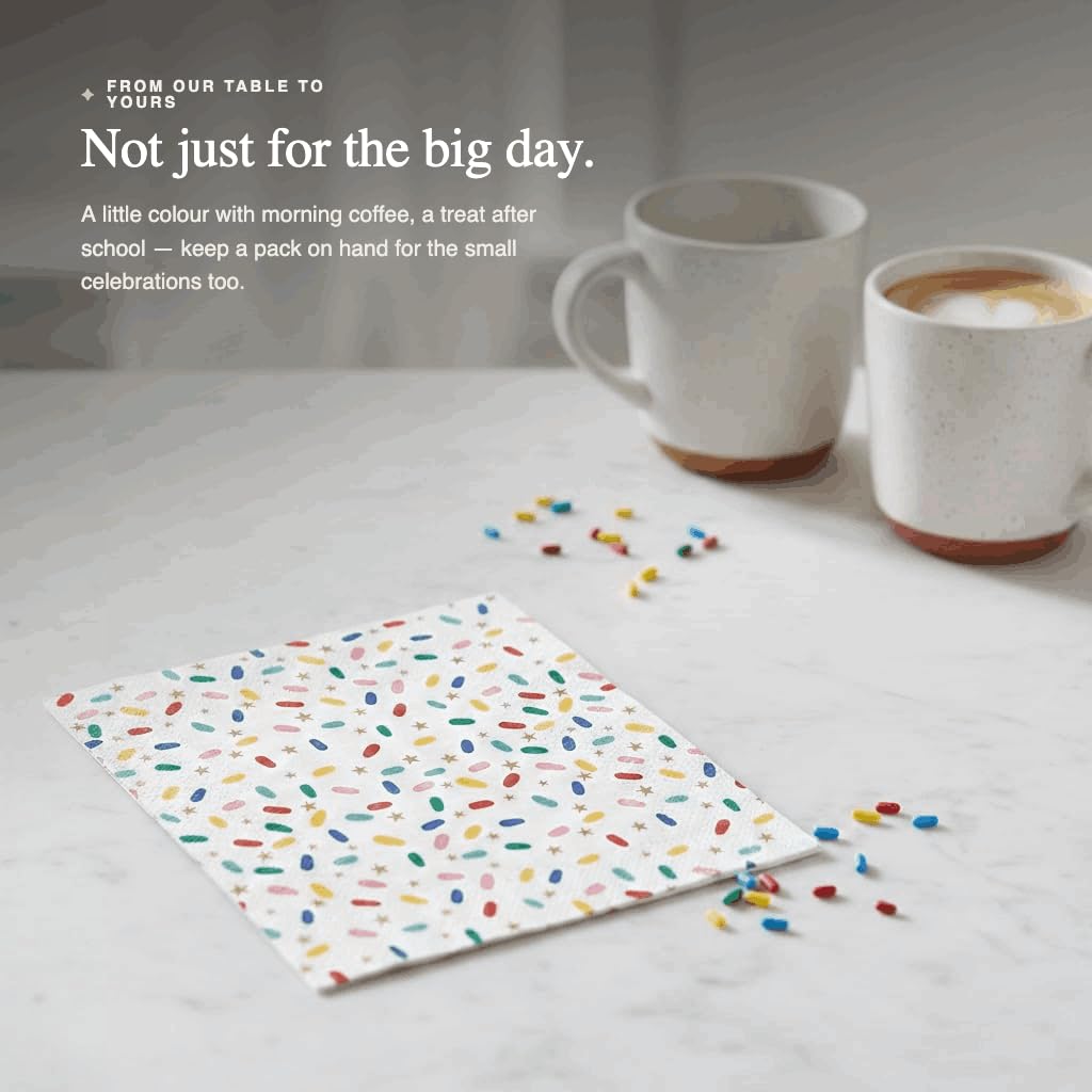 CELESTAIRE Premium 2 Ply Printed Paper Napkins, Pack of 20 (33 * 33cm) | Soft & Highly Absorbent Table Tissue Paper | Food Contact Safe Napkin for Home, Kitchen, Party, Birthday, Wedding & Daily Use 1