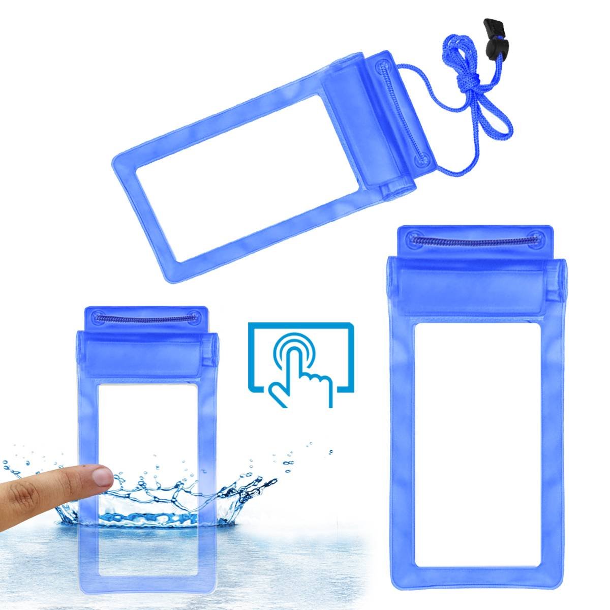 ACM Waterproof Bag Case Compatible with Ikall Z19 Pro Ultra Mobile (Rain,Dust,Snow & Water Resistant) Blue 1