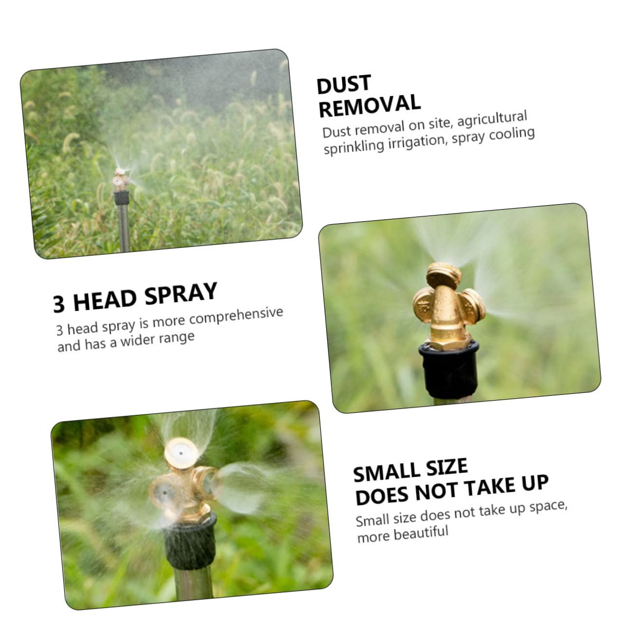 SOIMISS 2 Ensembles Buse Buse De Pulvérisation Spray Plant De Pulverisation Brumisateur Jardinage Arroseur Accessoire De De Brumisation Laiton Golden 5 Pièces * 2