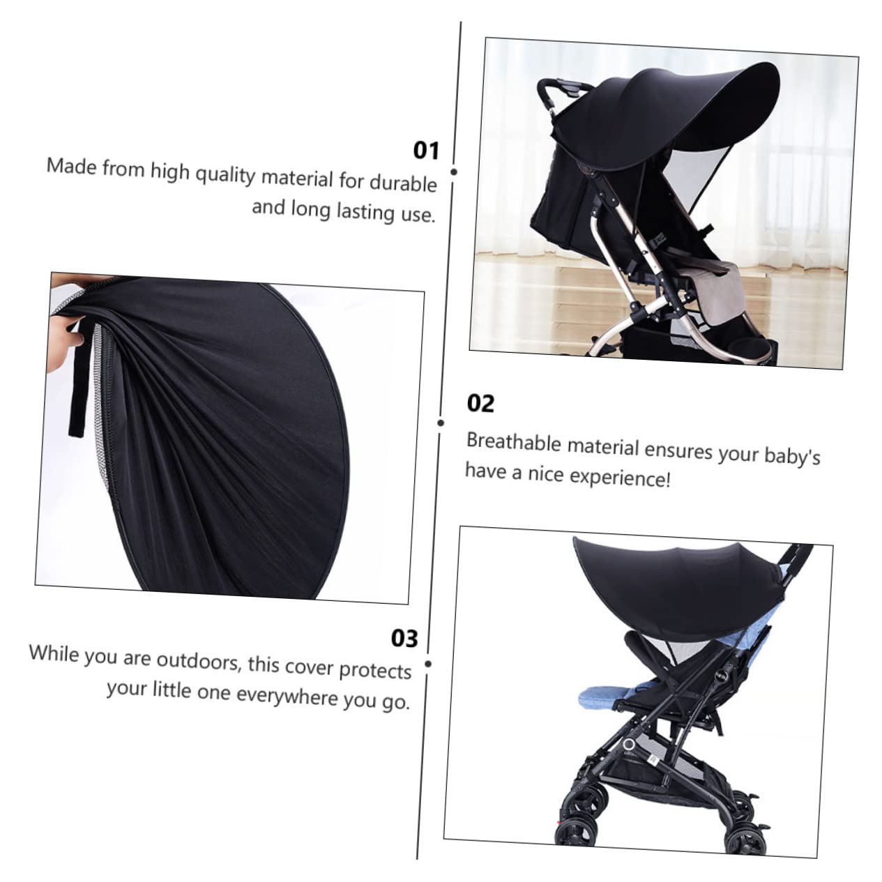 ERINGOGO 1stück Universeller Kinderwagen Sonnenschutz Uv-schutzschirm Für Babywagen Atmungsaktives Und Langlebiges Design Für Sicheren Schutz Im Freien