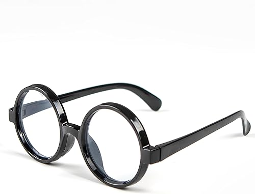 Gafas de mago Lentes redondos de nerd Shapped, accesorios de gafas de disfraz de Halloween para disfraces, concurso de disfraces, disfraz de