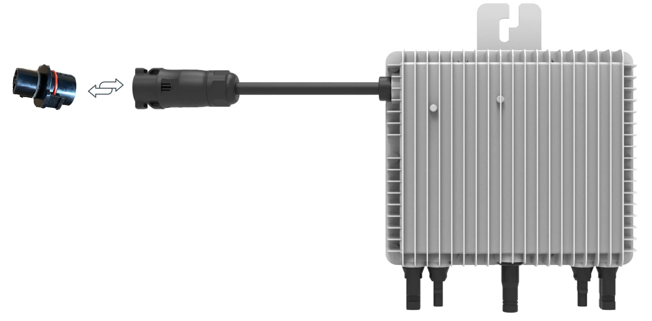 Deye SUN-M80G3-EU-Q0-800W Microinverter con WLAN incluso adattatore BC01-Betteri (Alimentazione: 0% secondo §12 comma 3 UStG), Argento