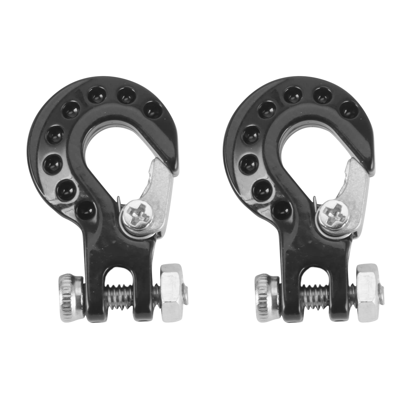 Yuemsh 2 Pieces Metal Trailer Hooks Winch Hook Decoration for 1/10 RC Crawler Car Axial SCX10 TRX4 D90 Upgrade Parts, 2
