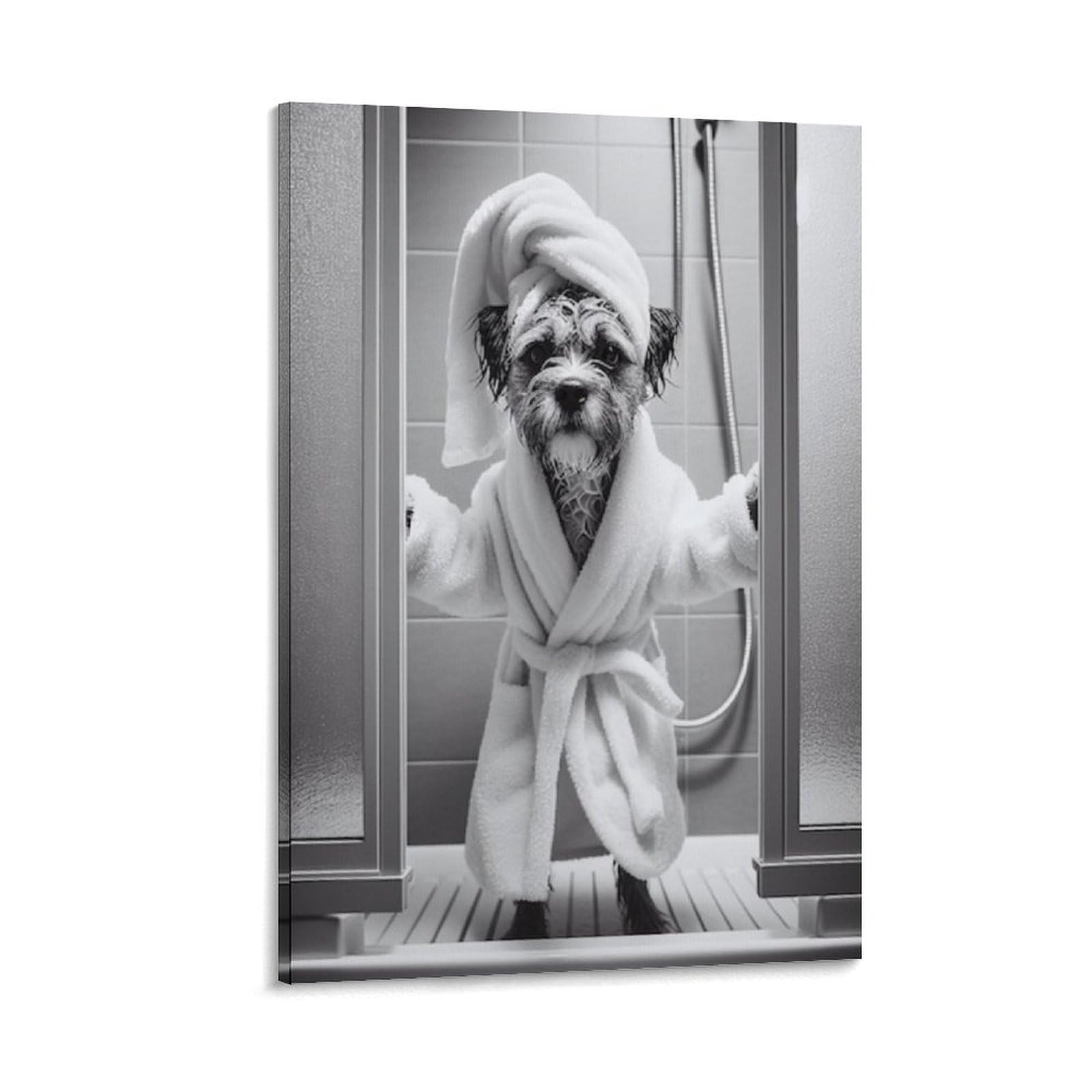 Gqvcjsw Border Terrier Bathroom Art Poster Canvas Poster Bedroom Decor Landscape Office Room Decor Gift 08X12inch(20X30cm)