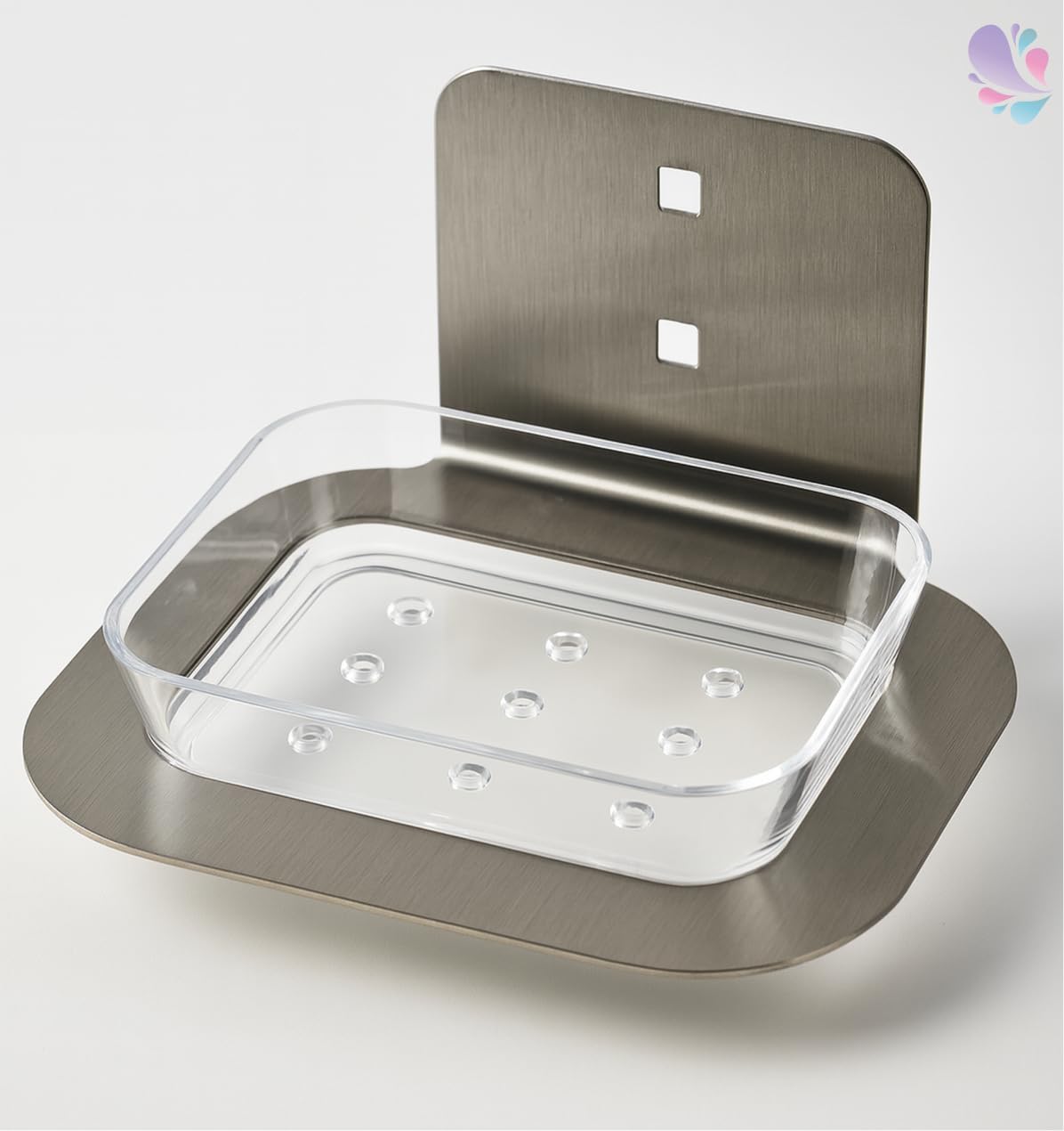 Tropfschale Universal Kunststoff-Edelstahl | Glasklare Auffangschale m. Edelstahlhalterung, nachrüstbar, hygienisch & robust