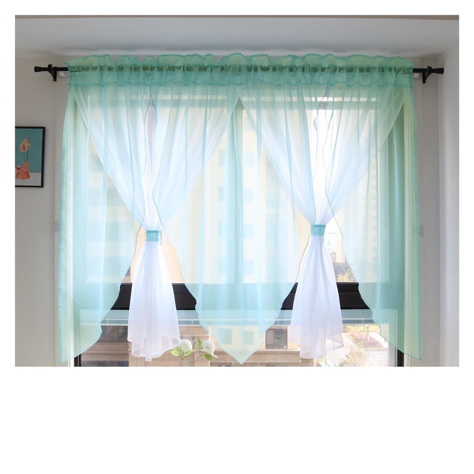 Rideau de Chambre à Coucher Balcon Salon Voile Solide