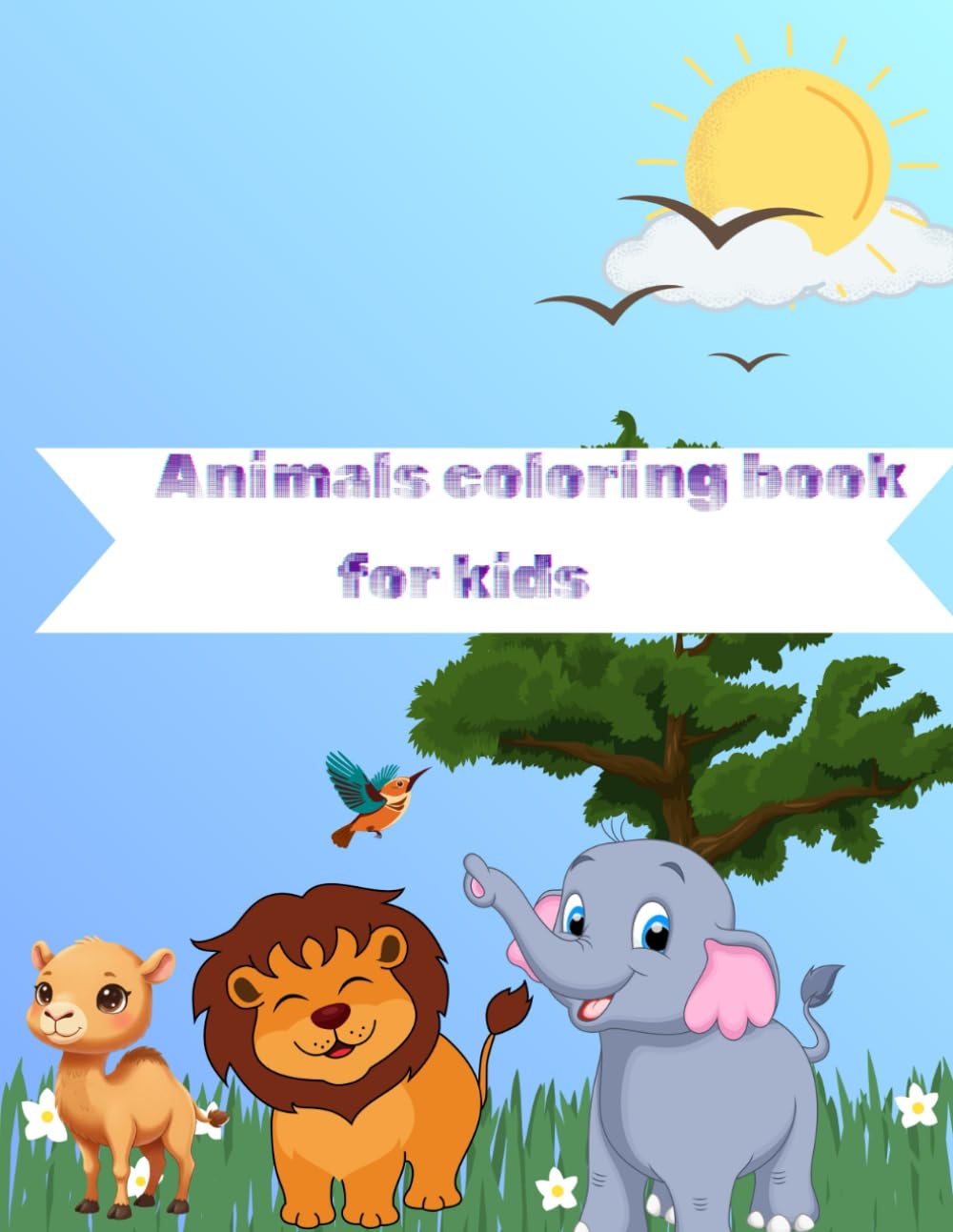 Cute Animals Coloring Book for Kids: Big and Easy Animal Coloring Book for Toddlers Ages 3–5