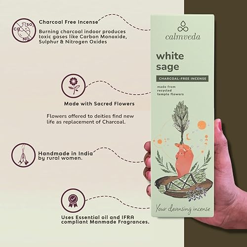 Vista 33 de Paquete de varillas de incienso de pachulí de los años 60, (80 varillas), incienso sin carbón, hecho de flores recicladas, varillas de incienso