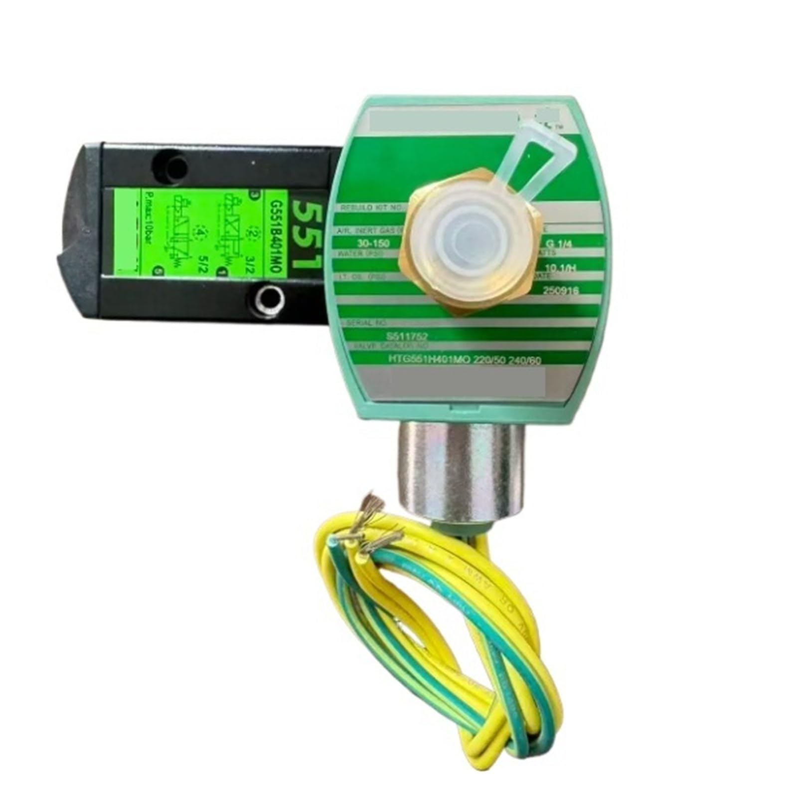Dsfyaqilh 220Vac Solenoid Valve Htg551h401mo Two-Position Five-Way Solenoid Valve(220Vac)