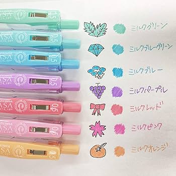 ZEBRA SARASA CLIP ボールペン　ピチレモン　8色 Amazon.com : ZEBRA Sarasa Clip 0.5mm Ballpoint Pen, 8 Color
