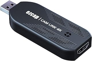 Cam Link 4K, External Camera Capture Card, 4K30/1080p120 for Streaming and Record via DSLR, Camcorder, Actioncam, Low-Latency for Video Conferencing, Live Streaming, Gaming, on OBS, Zoom, Windows, Mac