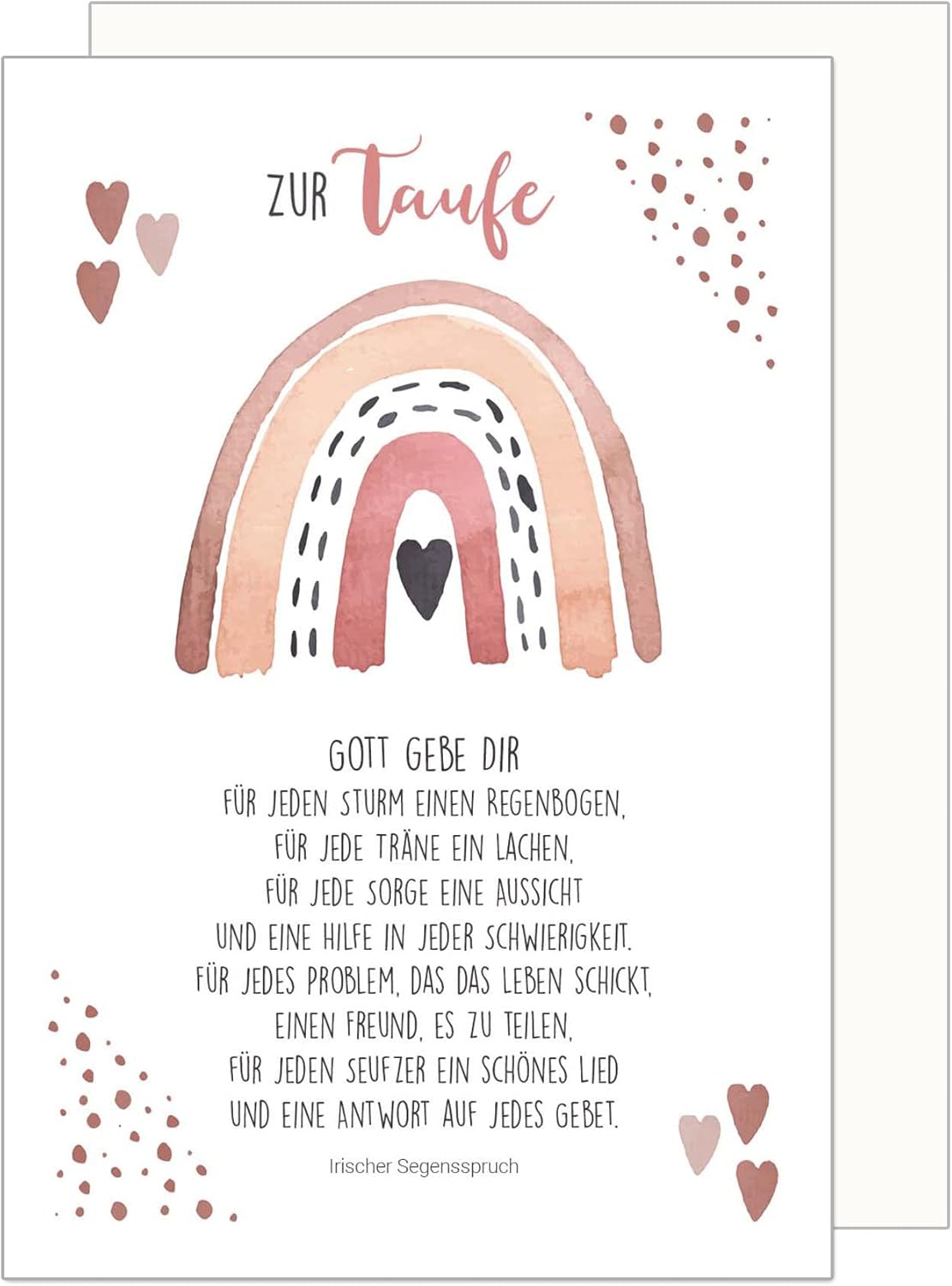 Was Schreibt Man Auf Den Umschlag Einer Taufkarte Edition Seidel Premium Glückwunschkarte zur Taufe mit Umschlag