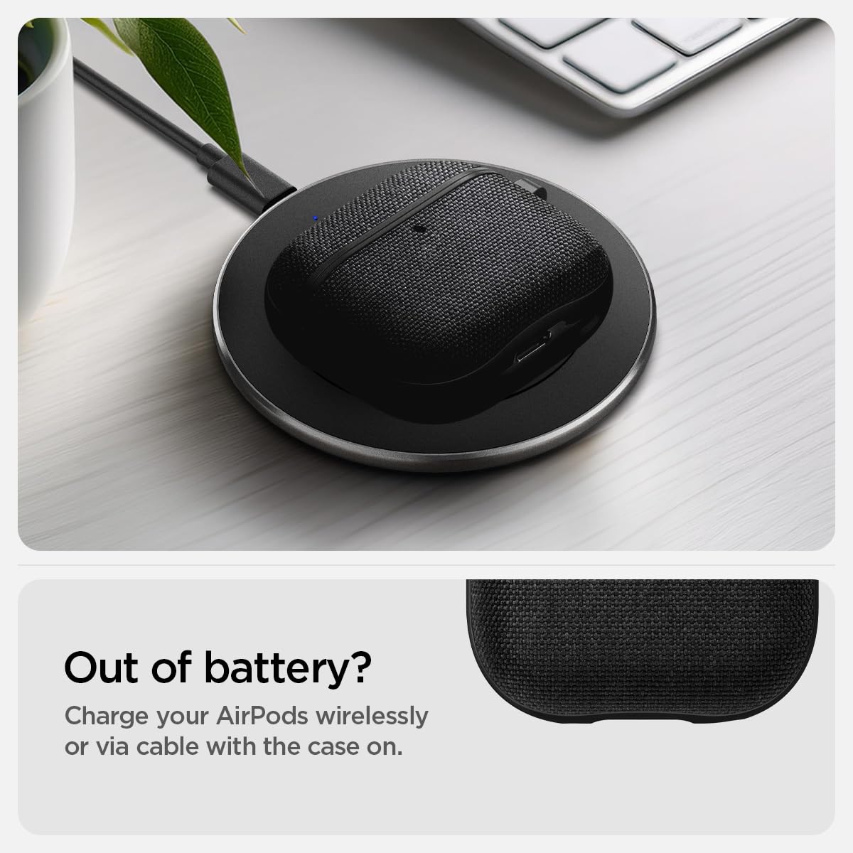 Spigen Cover Urban Fit Compatibile con AirPods 4 (2024), Custodia Airpods 4 - Nero