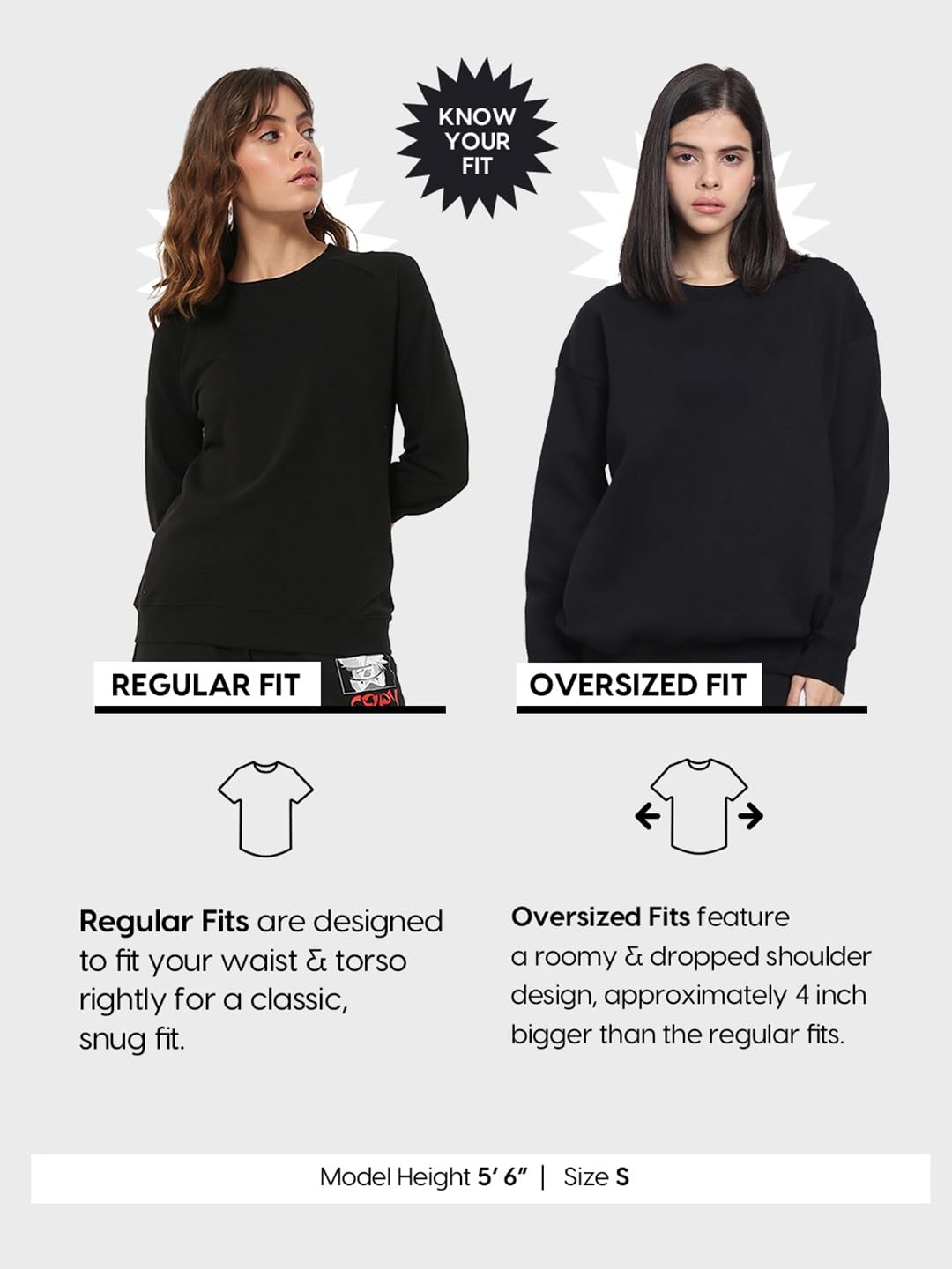 Bewakoof X Disney Cruella damska bluza oversize z mieszanki bawełny