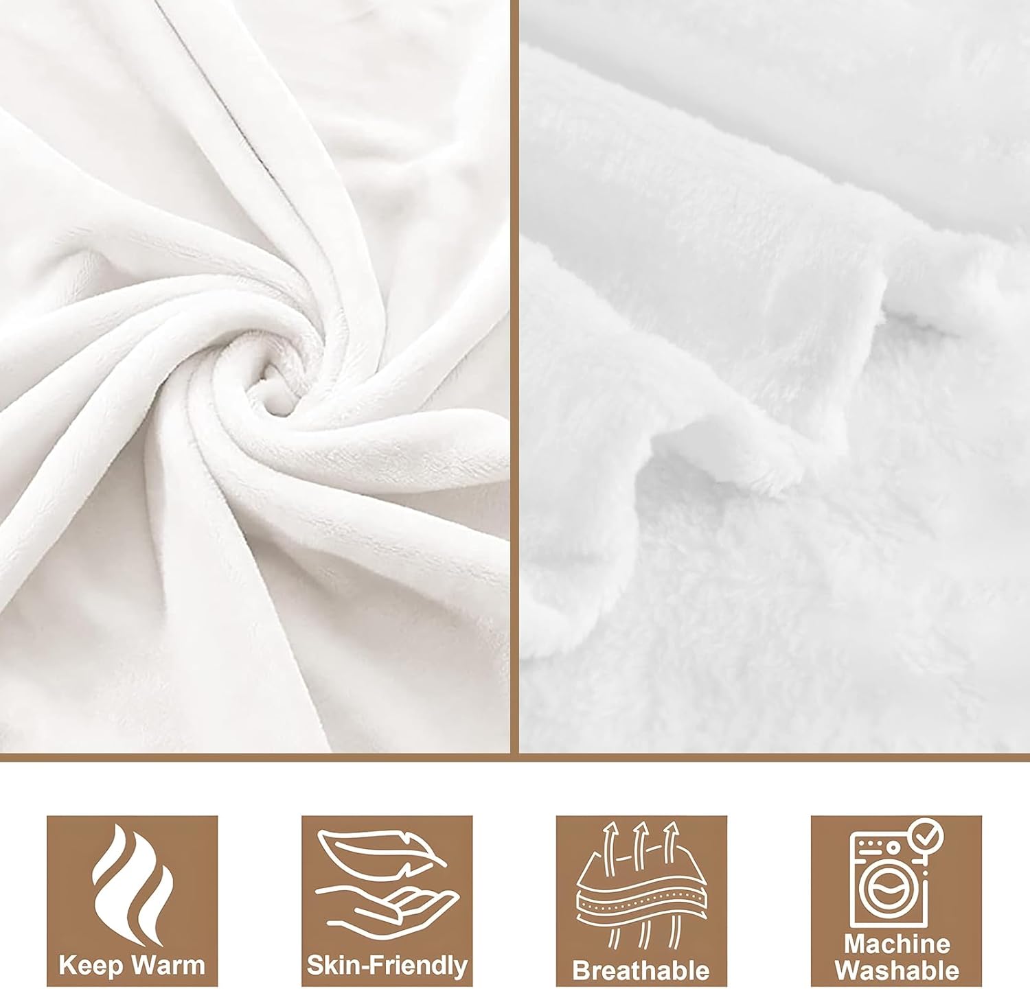 Cute Bumble Bee Pattern Blanket, Soft Flannel Adorable Smiling Bees Throw Blanket for Couch - Lightweight Fuzzy Bed Travel Fun Blankets, Gifts for Women Girls Kids, Cheerful Room Decor 50"×60" - Image 4