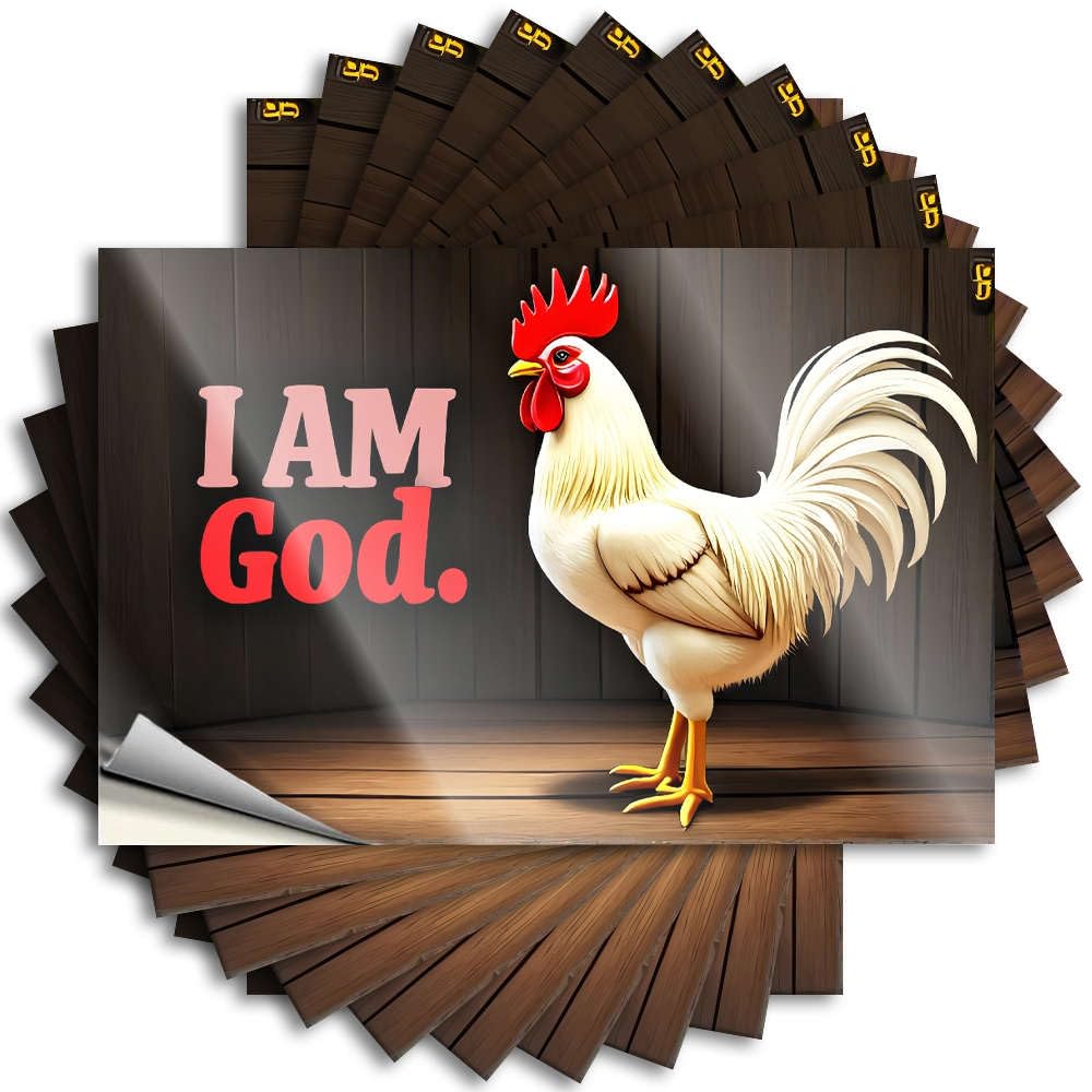 Great Bumper, Small Bottle I Am God. Printed On The Image. | Funny Quote Stone Decals(12X18CM)
