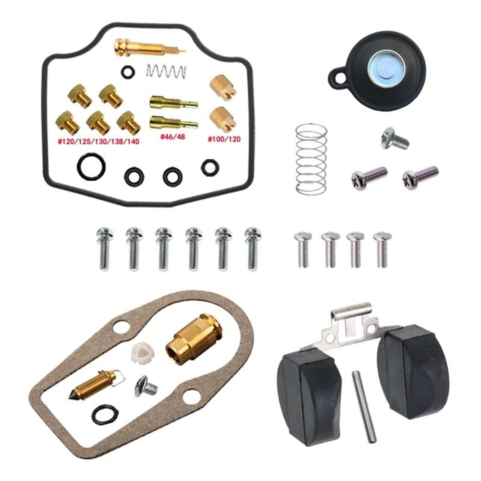Kit Reparación Carburador Motocicleta Válvula Corte Aire Y Piezas Flotador Para YAMAHA XT 600 XT600 2KF 2WJ 3PW 1987-1989(Style 1)