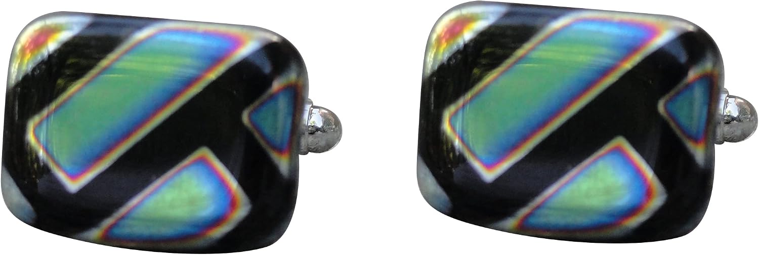 Fluorescent or Neon Colored Cufflinks, Lapel Pin, Earrings or Tie Bar
