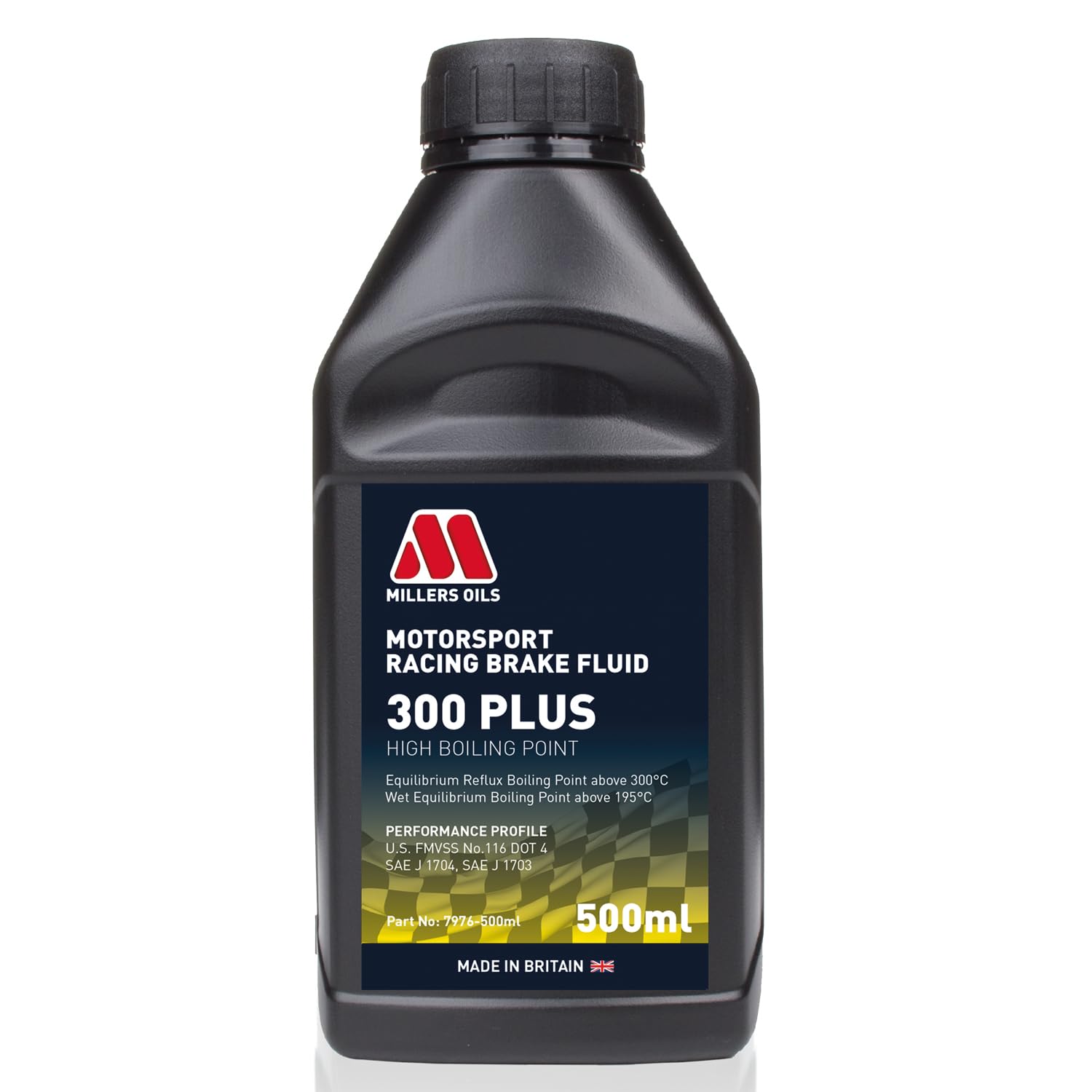 Millers Motorsport Racing Brake Fluid 300 Plus (600 deg F) 500ml DOT 4. Fully Synthetic