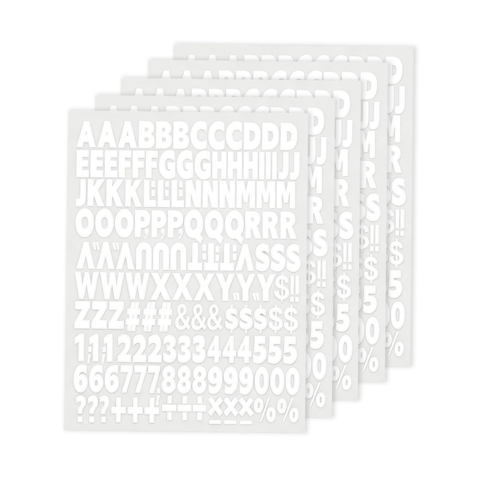 Iron on Letters White, 5 Sheets Iron on Letters for Clothes 1 Inch Heat Transfer Number & Alphabets, DIY Iron on Decals for T-Shirt, School Uniform, Sportswear & Bags