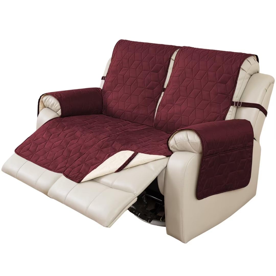 Housse De Canapé 2 Places Imperméable – Pour Fauteuil Relaxant Et Loveuse, Antidérapante, Noir