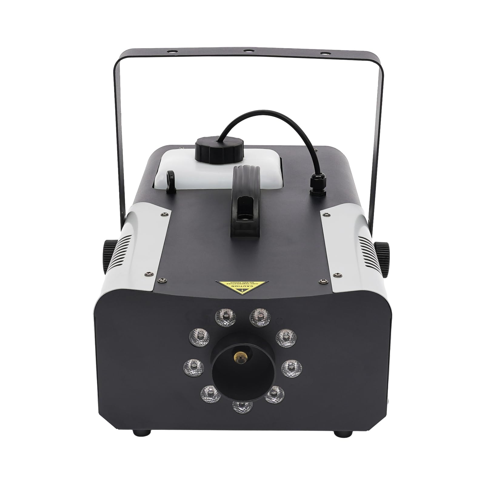 Macchina fumo, 1500 W, 9 LED Light Smoke Machine con DMX512 e radiocomandati, distanza del telecomando 10-30 m, per concerti dal vivo, teatri, DJ feste, 45 x 29 x 17 cm