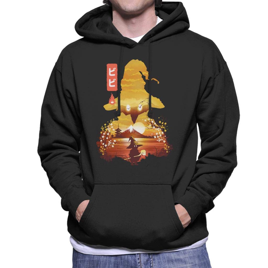 Cloud City 7 Men's Black Final Fantasy Vivi Orunitia Ukiyo Hooded Sweatshirt