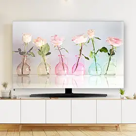 Capa de TV para tela de TV, capa contra poeira universal para ambientes internos de 32 a 80 polegadas, capas para monitor LCD LED para pendurar em casa, mesa, tela curvada, pano à prova de poeira