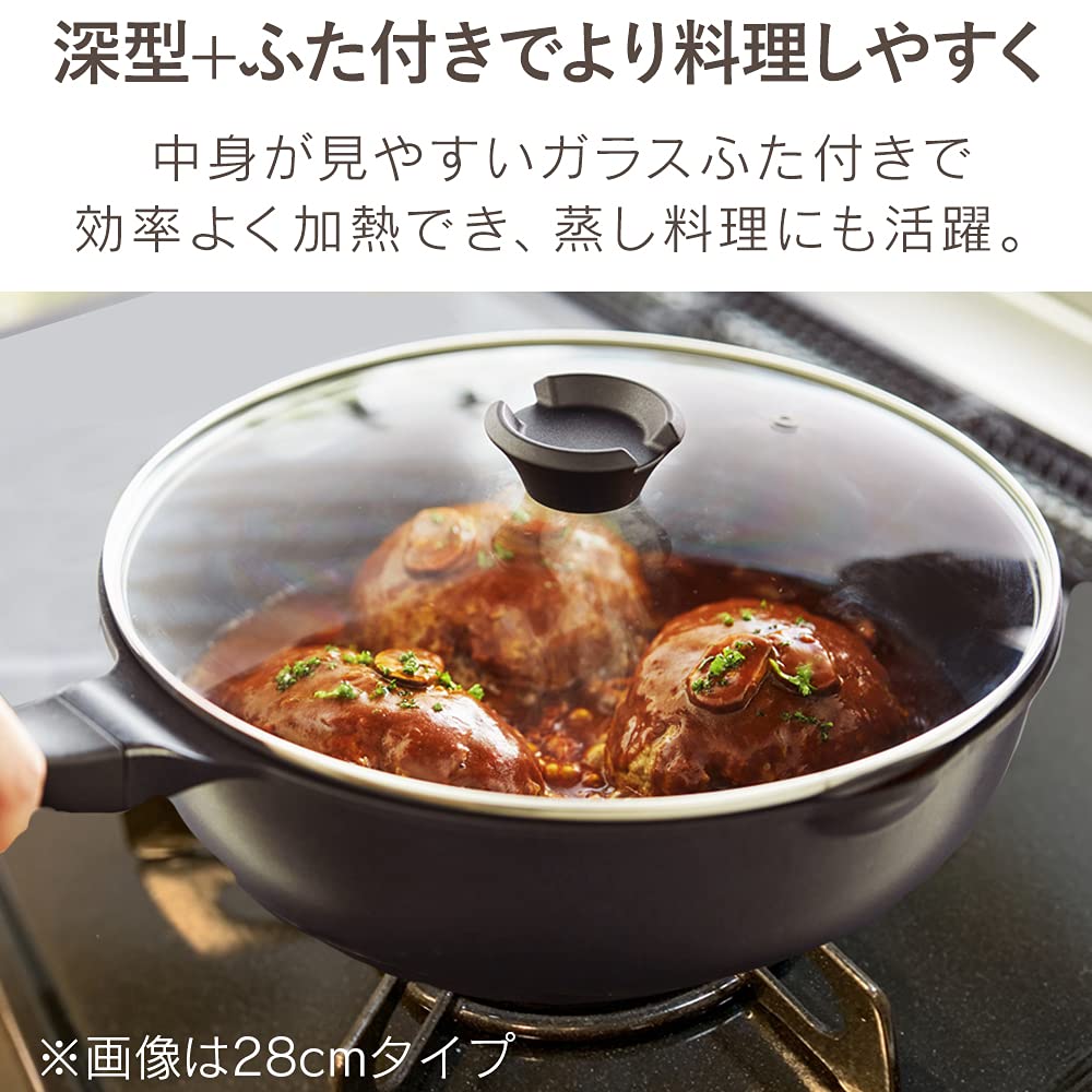 Amazon｜アイリスオーヤマ フライパン セット 蓋 軽量 深型 26cm ガス