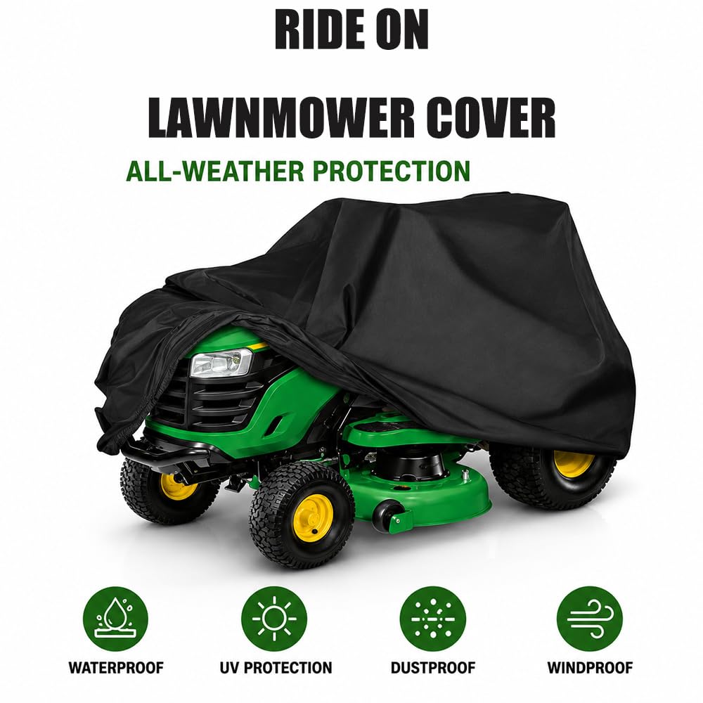 Funda para Cortacésped para John Deere X107 2021-pr 42", Resistente Al Polvo A Los Rayos UV Al Viento Y A La Lluvia Apto para Uso Al Aire Libre