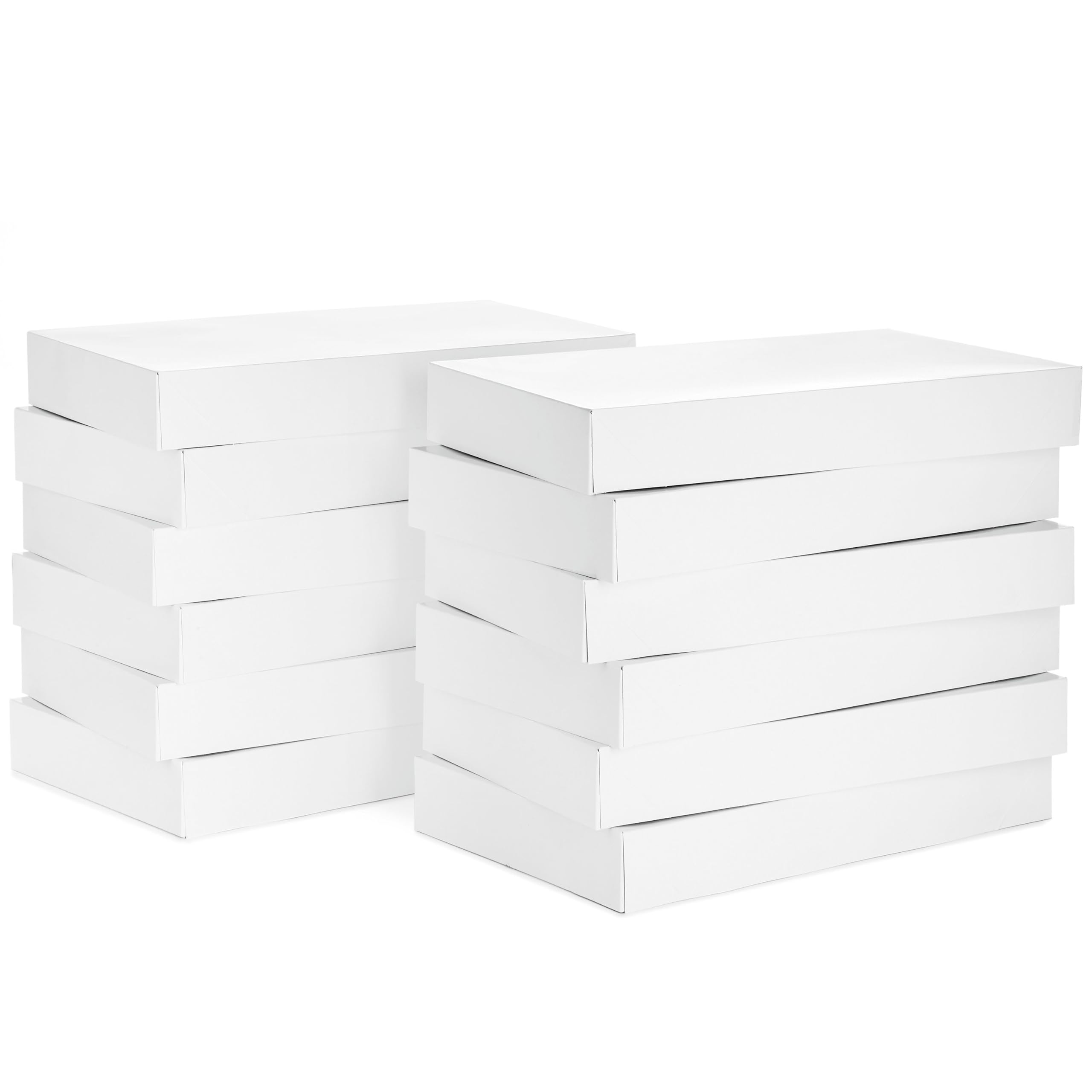 Hallmark 40,6 cm große Geschenkboxen mit Deckel (12 weiße Robe Boxen) für Weihnachten, Geburtstage, Feiertage