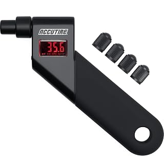 Accutire MS-4021B Digital Tire Pressure Gauge with 4 Valve Caps, 5-150psi (psi, bar, kPa, kg/cm2) - Amazon product rated Grade A