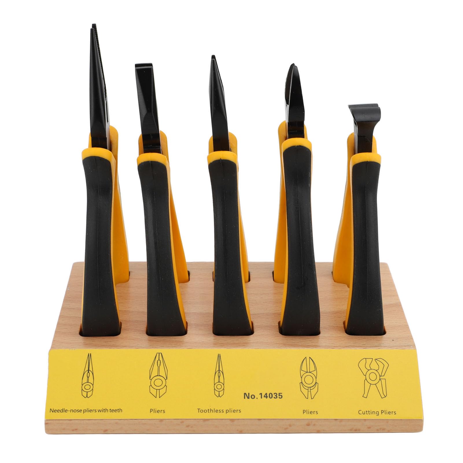 Naroote Set di 5 Pinze con Pallet in Legno, Set di Pinze per Riparazione Orologi in Faggio e Metallo, Lame Trattate Termicamente, Impugnatura Salva Sforzo, Taglio Filo per Utenti Hobby