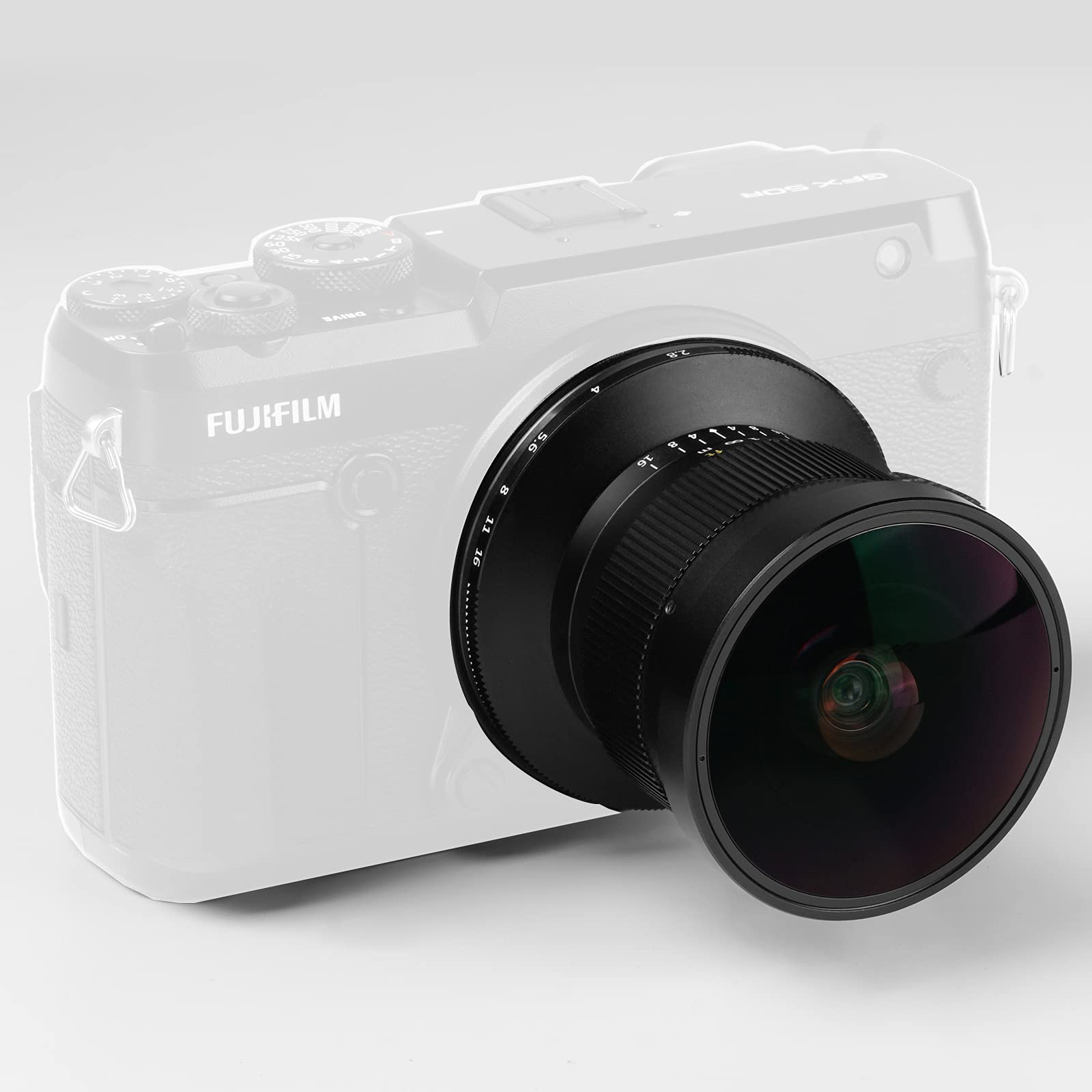Gマウント　TTArtisan 11mm F2.8 魚眼レンズ TTArtisan、魚眼レンズ「11mm f/2.8 Fisheye」富士フイルムGマウント用
