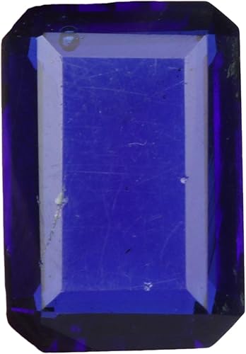 REAL-GEMS Garantía en forma de esmeralda topacio azul de 24.10 ct, Gema, Topacio azul mejorado