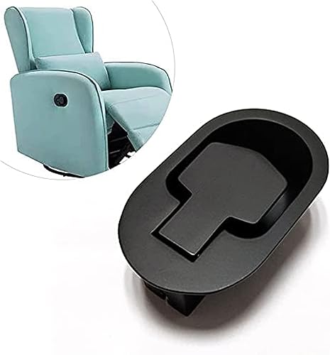 Miniatura 7 de ICYANG Silla universal ovalada de metal negro con asa de liberación reclinable, longitud del cable expuesto 3.5 pulgadas, longitud total es de 38