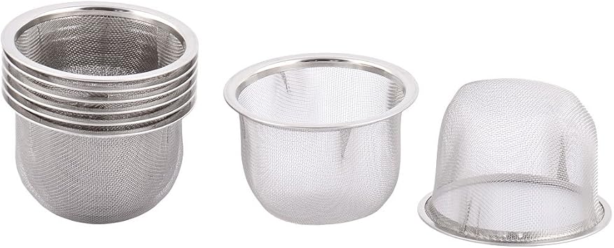uxcell Stainless Steel Round Mesh 70mm Dia Reusable Filter 8pcs