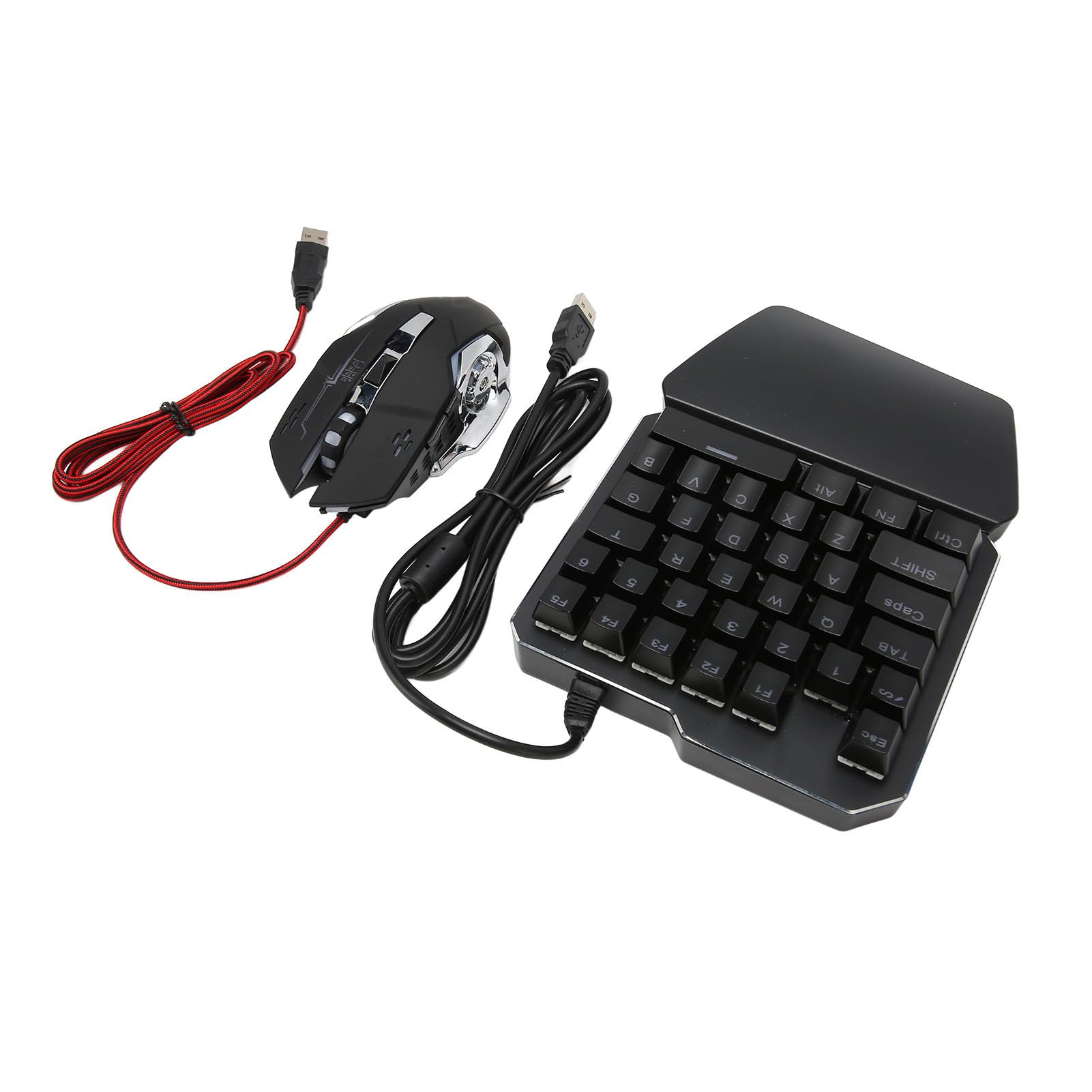 Generic Zestaw Konwertera Klawiatury i Myszy do Gier RGB dla, Bezprzewodowe Połączenie Przewodowe dla PUBG, Przenośny Mobilny Adapter do Gier dla Telefonu