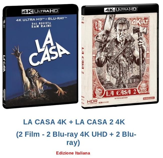 LA CASA 4K + LA CASA 2 4K (2 Film - 2 Blu-ray 4K UHD + 2 Blu-ray) Ed. Italiana