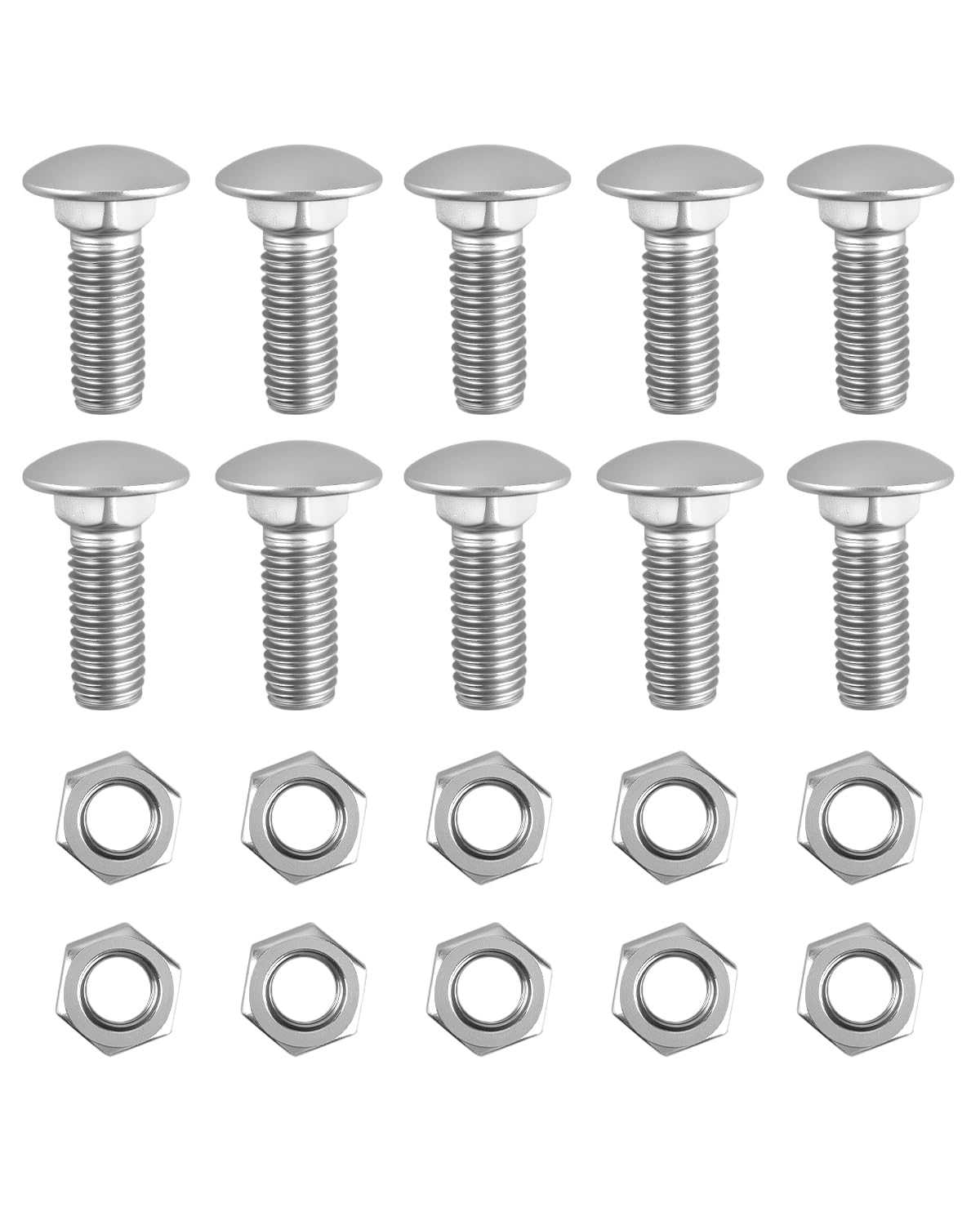 Bumper Bolt Kit Fit for General Motors Chevrolet Buick Oldsmobile Pontiac Cadillac Cars GMC Trucks and More, Front & Rear Stainless Steel (1/2-13 x 1 1/2")